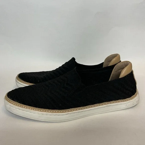 Ugg Sammy Knit Chevron Sneakers Women's Size 8.5 Black Lightweight Breathable - Picture 9 of 11